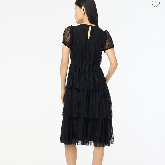 J crew Pleated flock-dot puff-sleeve dress - Picture 3 of 5